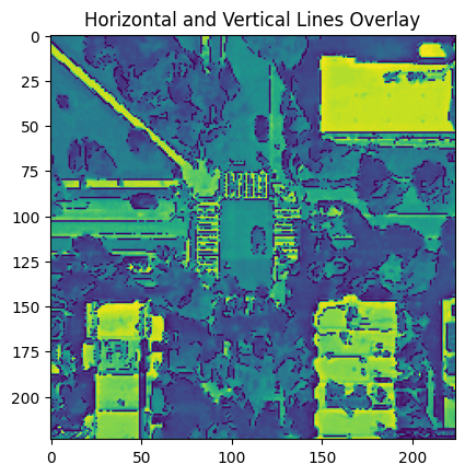 Horizontal and Vertical Lines Overlay on Intersection